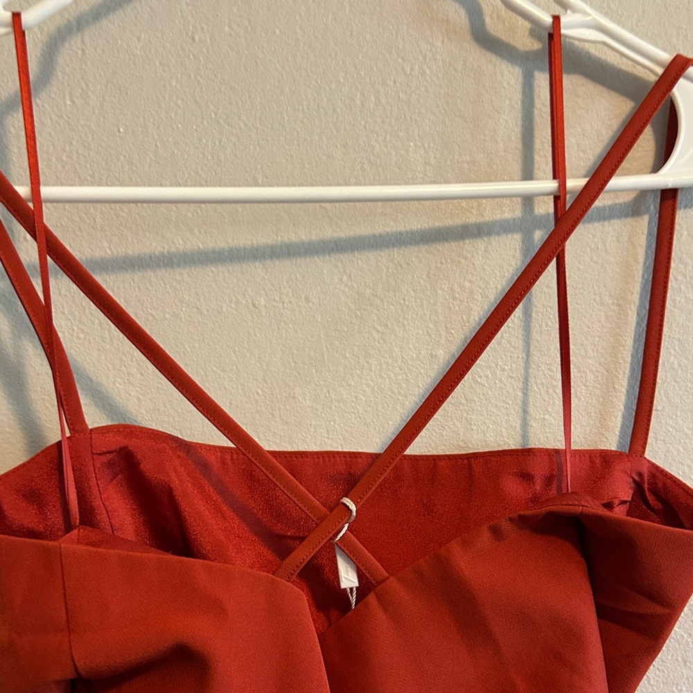 Rust Midi Mermaid Dress - Picture 3 of 6